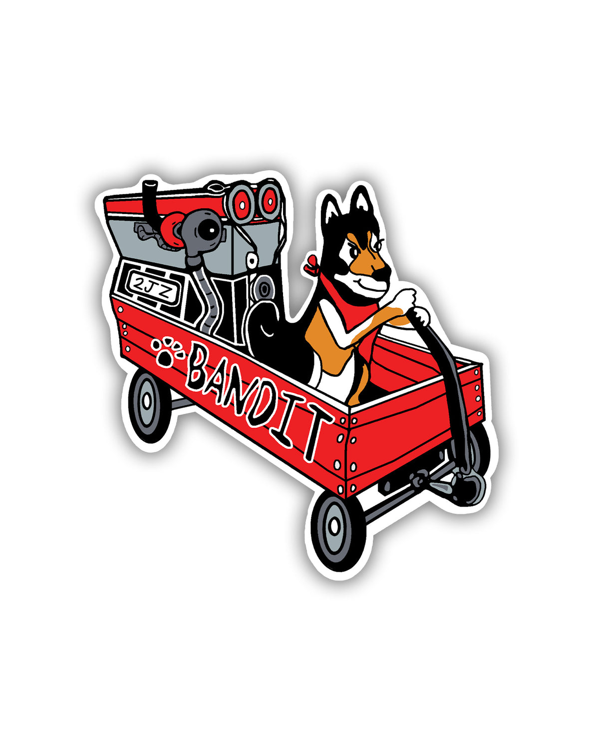 Wagon Vinyl Sticker